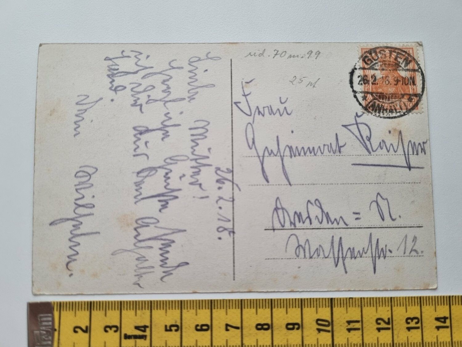 Äldre vykort, Güsten i. Anh