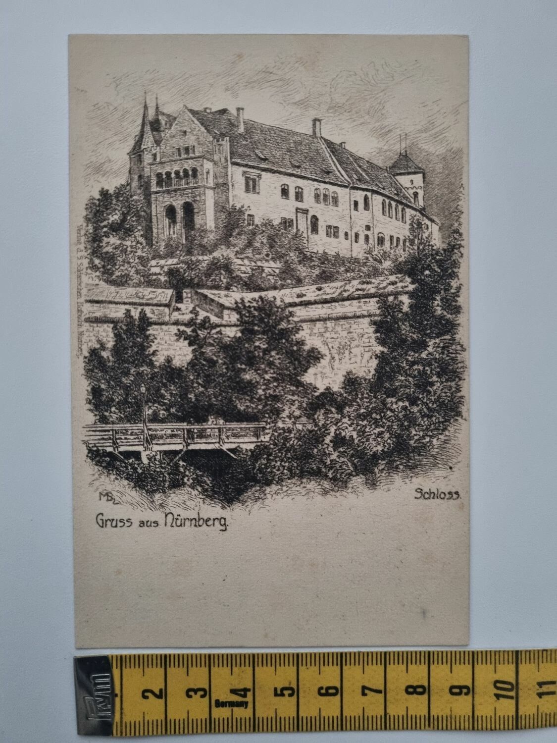 Äldre vykort, Gruss aus Nurnberg Schloss