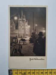 Äldre vykort, Frohe Weihnachten, stämplat 1944