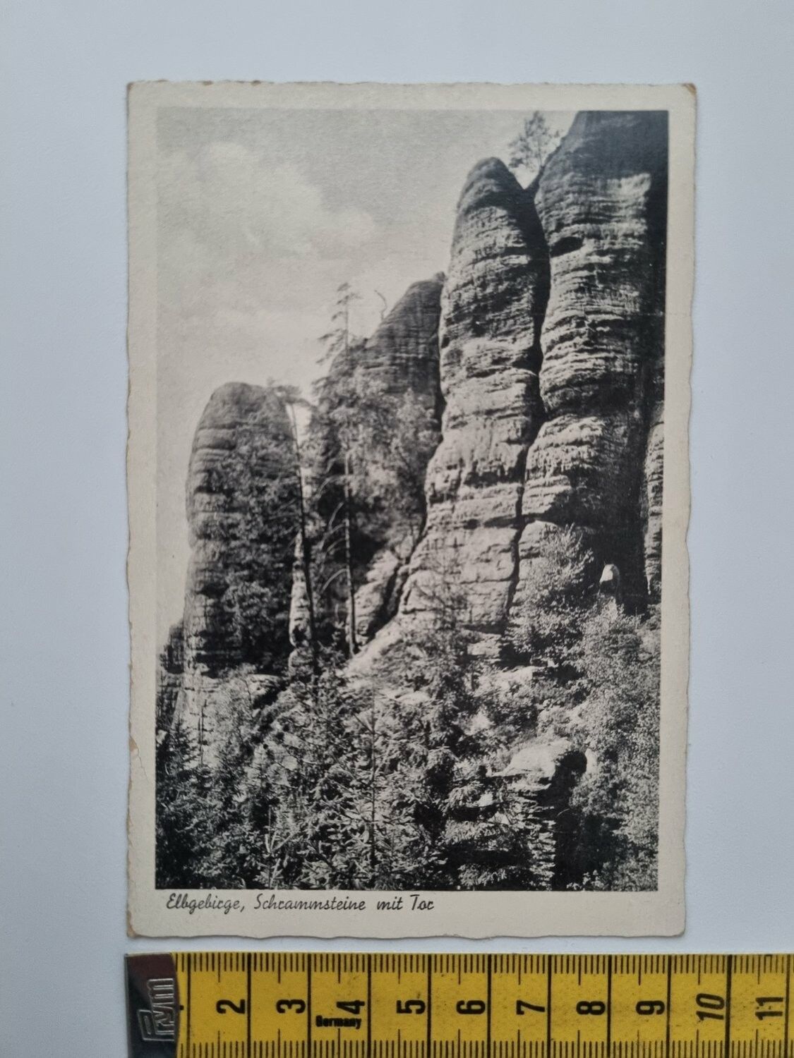 Äldre vykort, Elbgebirge, Schrammsteine mit Toc