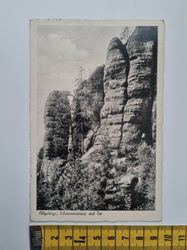 Äldre vykort, Elbgebirge, Schrammsteine mit Toc