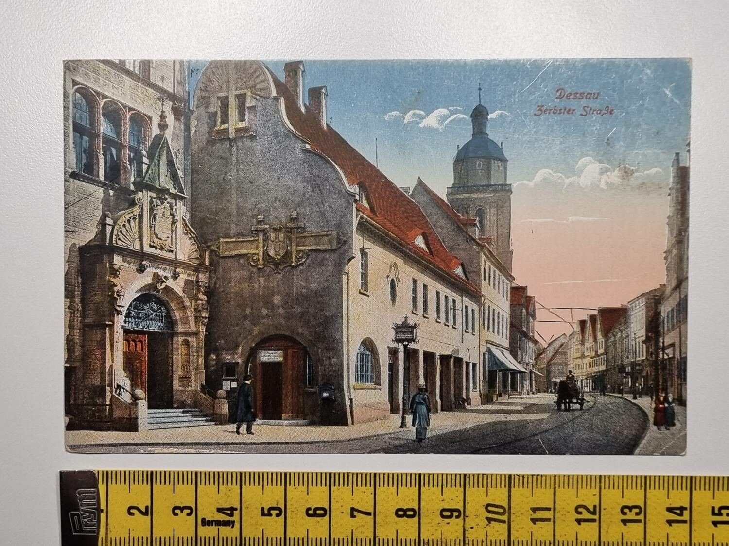 Äldre vykort, Dessau Zerbster Straße, 1919