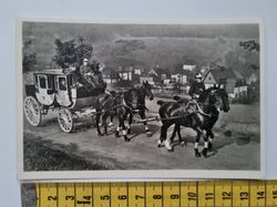 Äldre vykort, Die erste Pferdepost Deutschlands im Erzgebirge