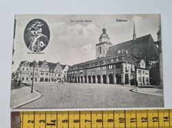 Äldre vykort, Der großer Markt Dessau, stämplat 1917