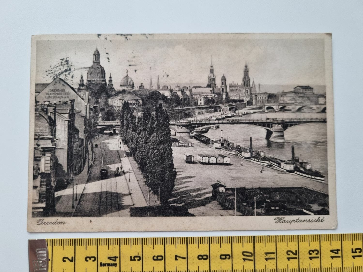 Äldre vykort, daterat 1928