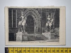 Äldre vykort, Bremen. Ritter am Rathaus, ovanligt yvkort