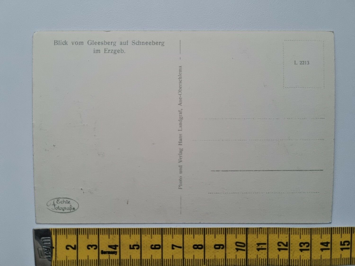 Äldre vykort, Blick vom Gleesberg auf Schneeberg im Erzgeb