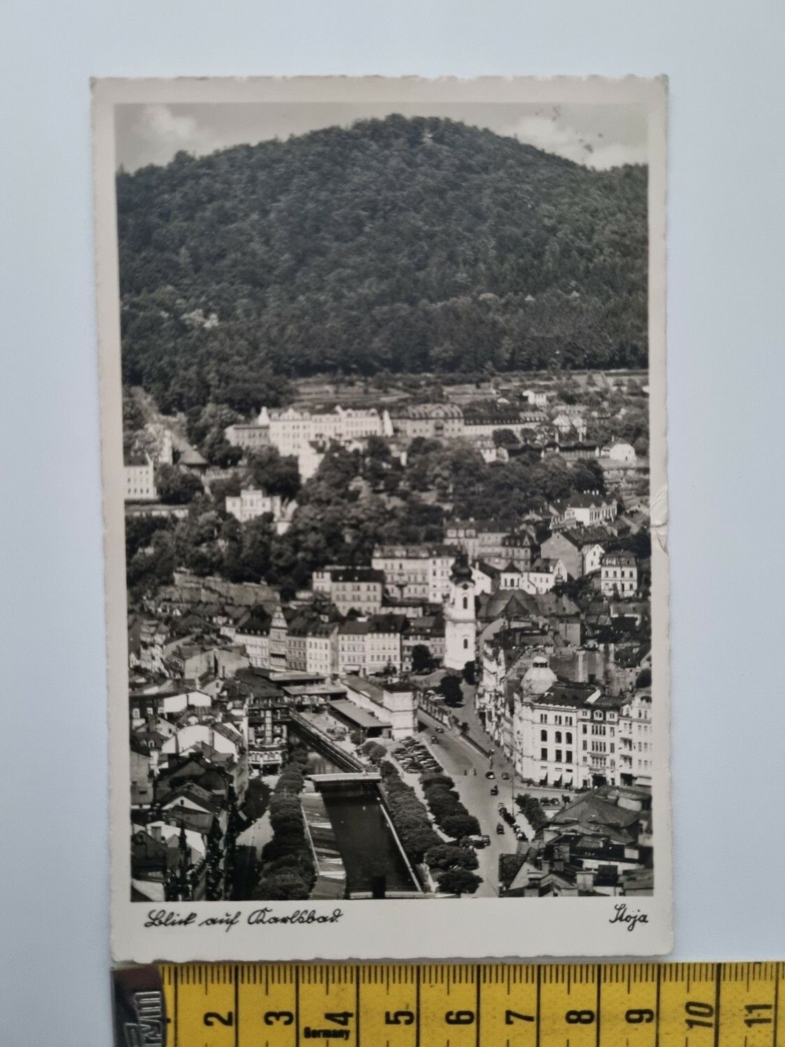 Äldre vykort, Blick auf Karlsbad, Hoja