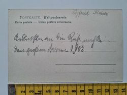 Äldre vykort, Aue i. Erzgeb, daterat 1903