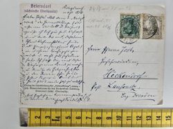 Äldre vykort Tyskland, Stämplat 1916