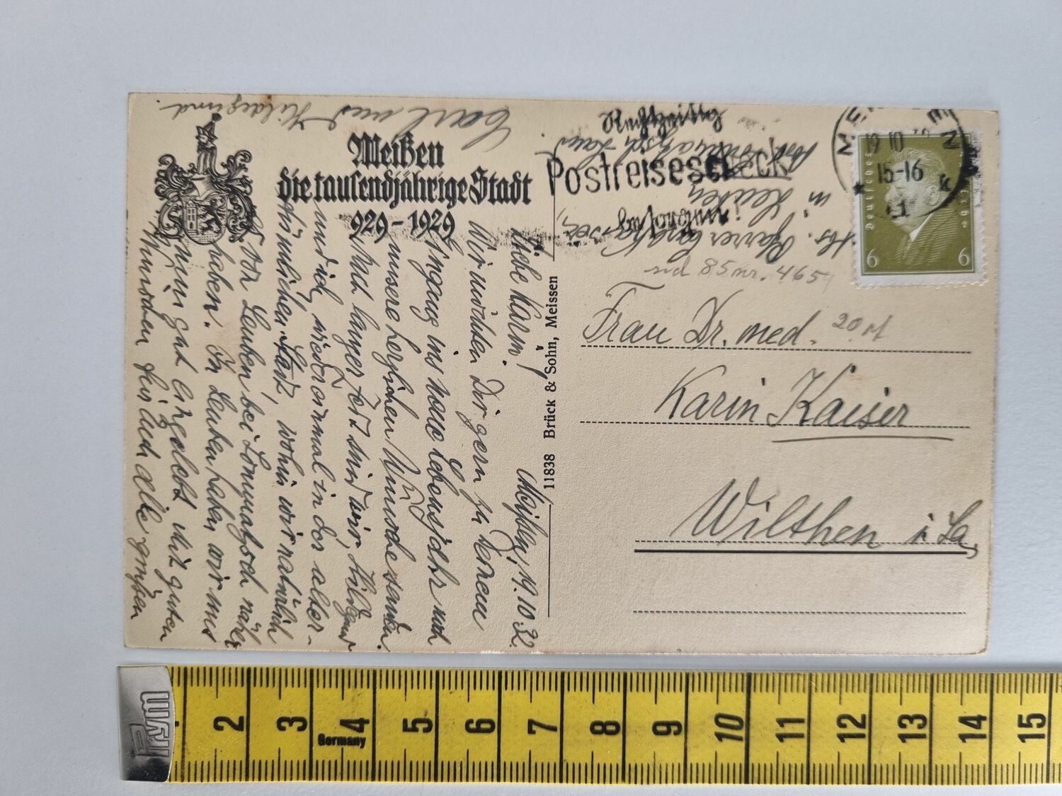 Äldre vykort Meißen a. d. Elbe. Blick von Proschwitz