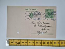 Äldre brevkort, hålstämplat. Stockholm 1922