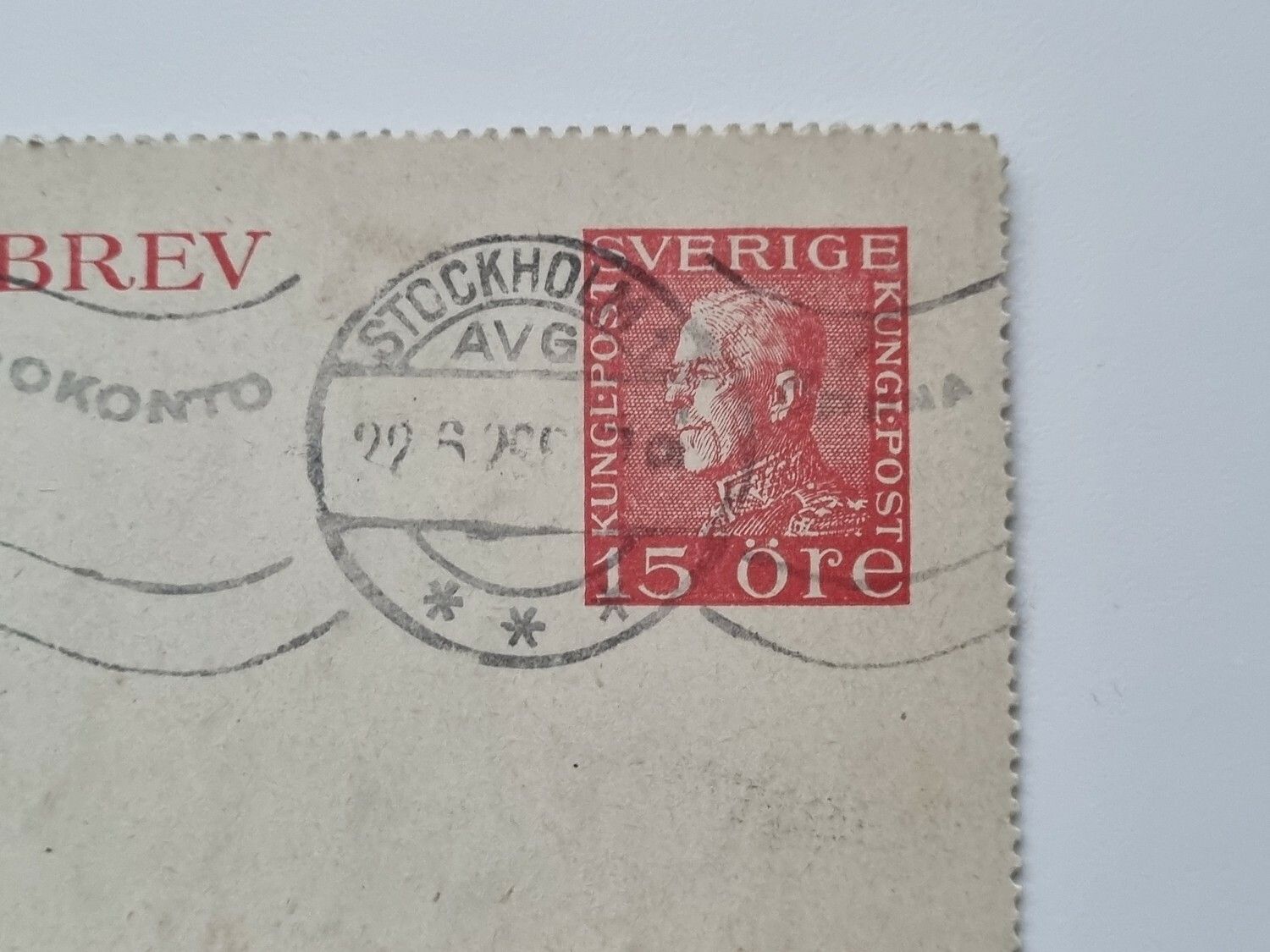 Äldre kortbrev, daterat 1929