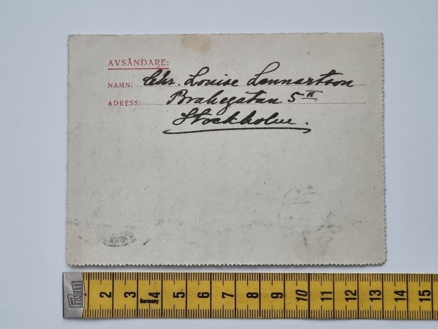 Äldre kortbrev, daterat 1929