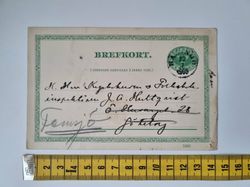 Äldre brefkort till Femsjö, 1909