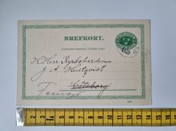 Äldre brefkort sänt till Göteborg 1909