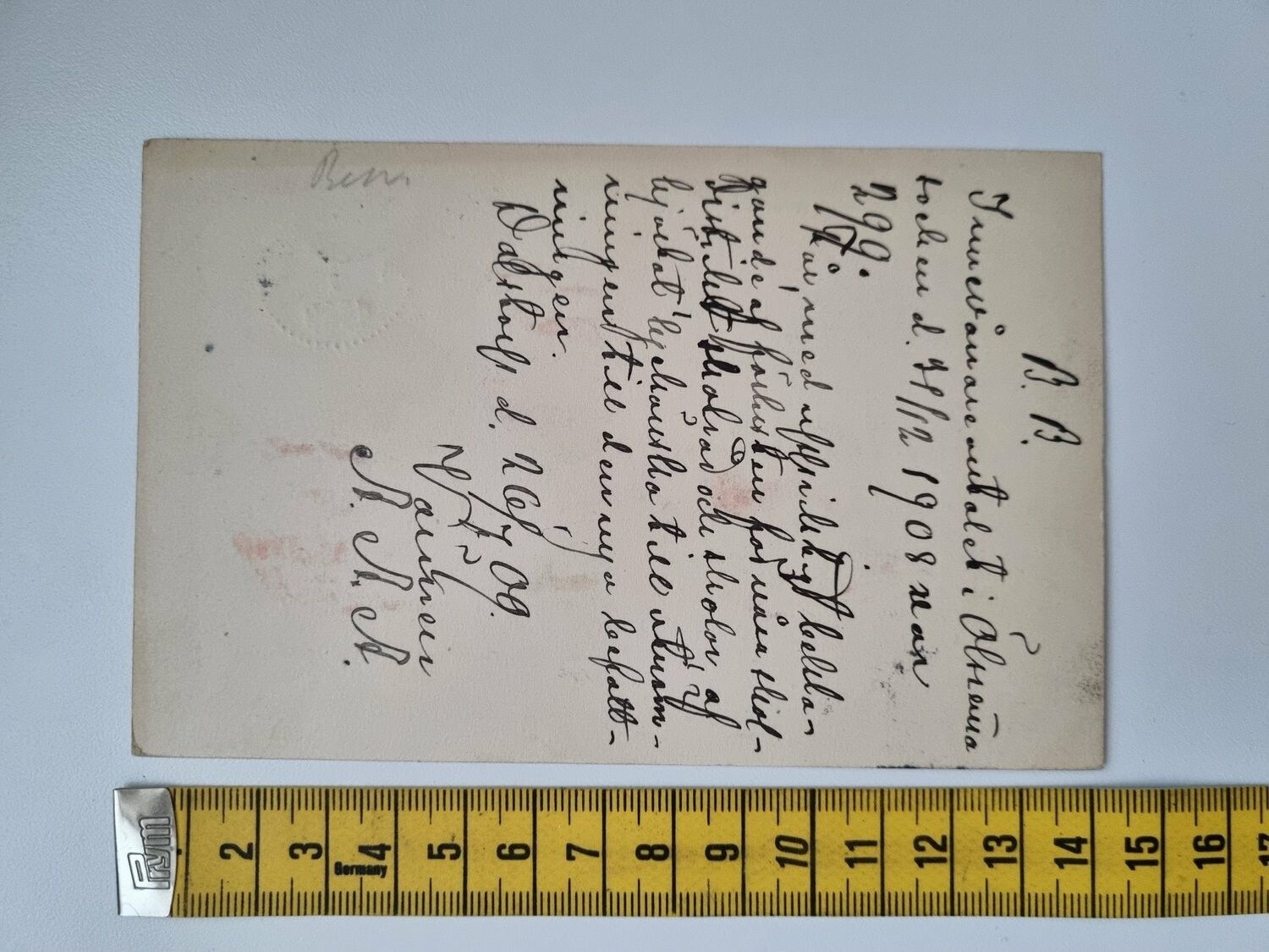 Äldre brefkort Stämplat 1909, till Femsjö
