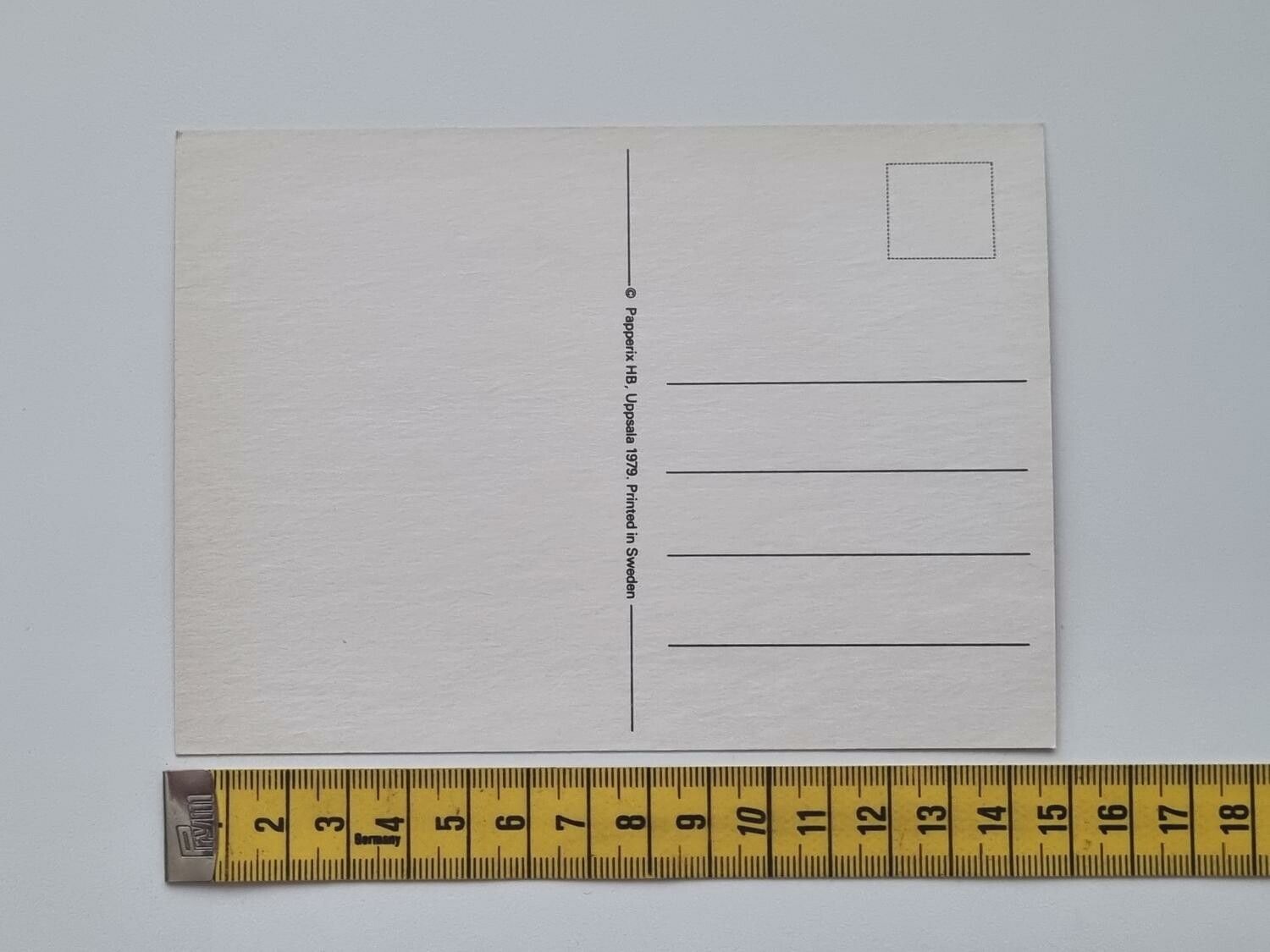 Vykort - Utropstecken - Papperix HB, Uppsala 1979. Printed in Sweden