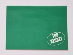 Vykort - Top Secret - Papperix HB, Uppsala 1979. Printed in Sweden