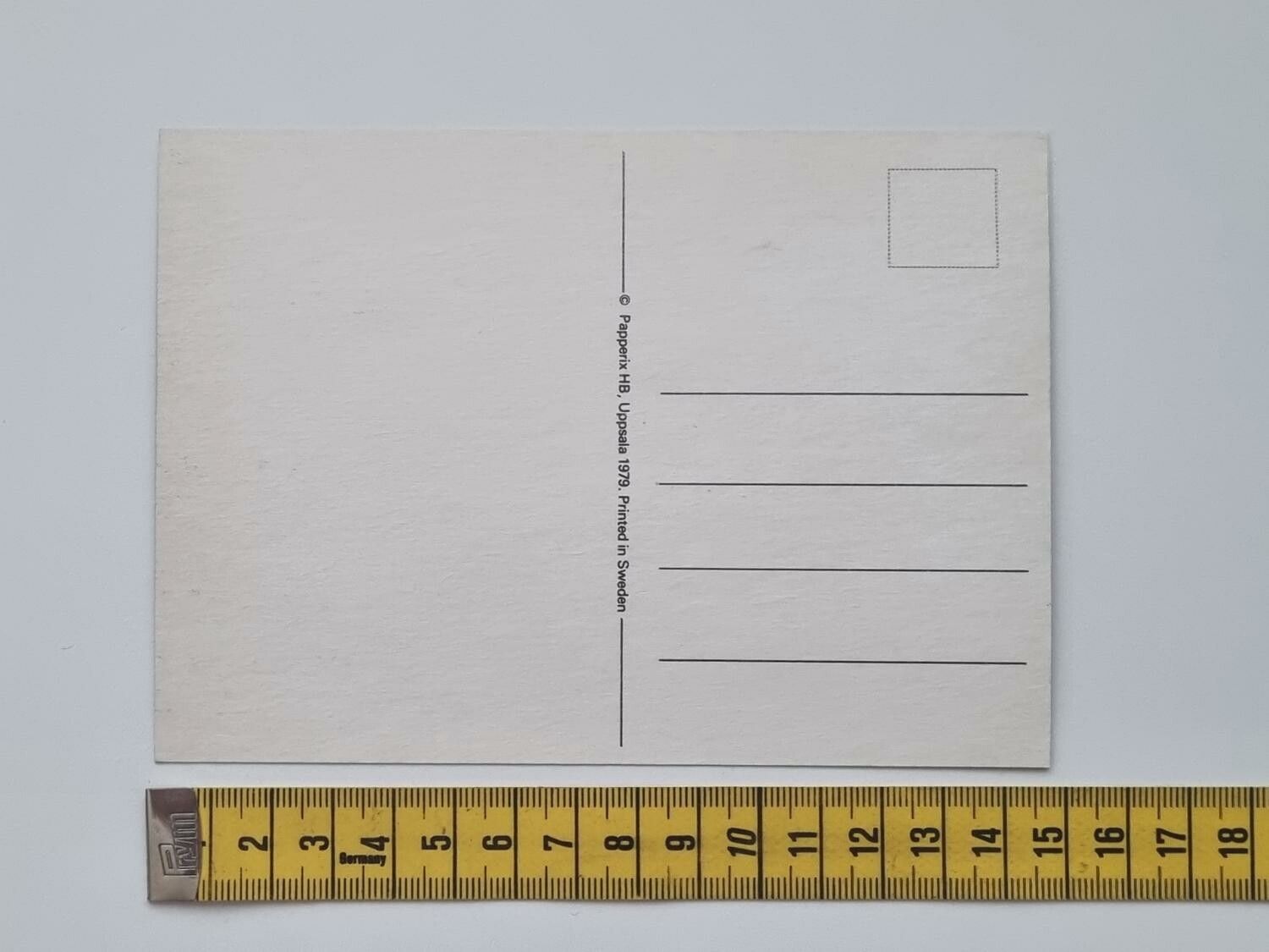 Vykort - Tack - Papperix HB, Uppsala 1979. Printed in Sweden