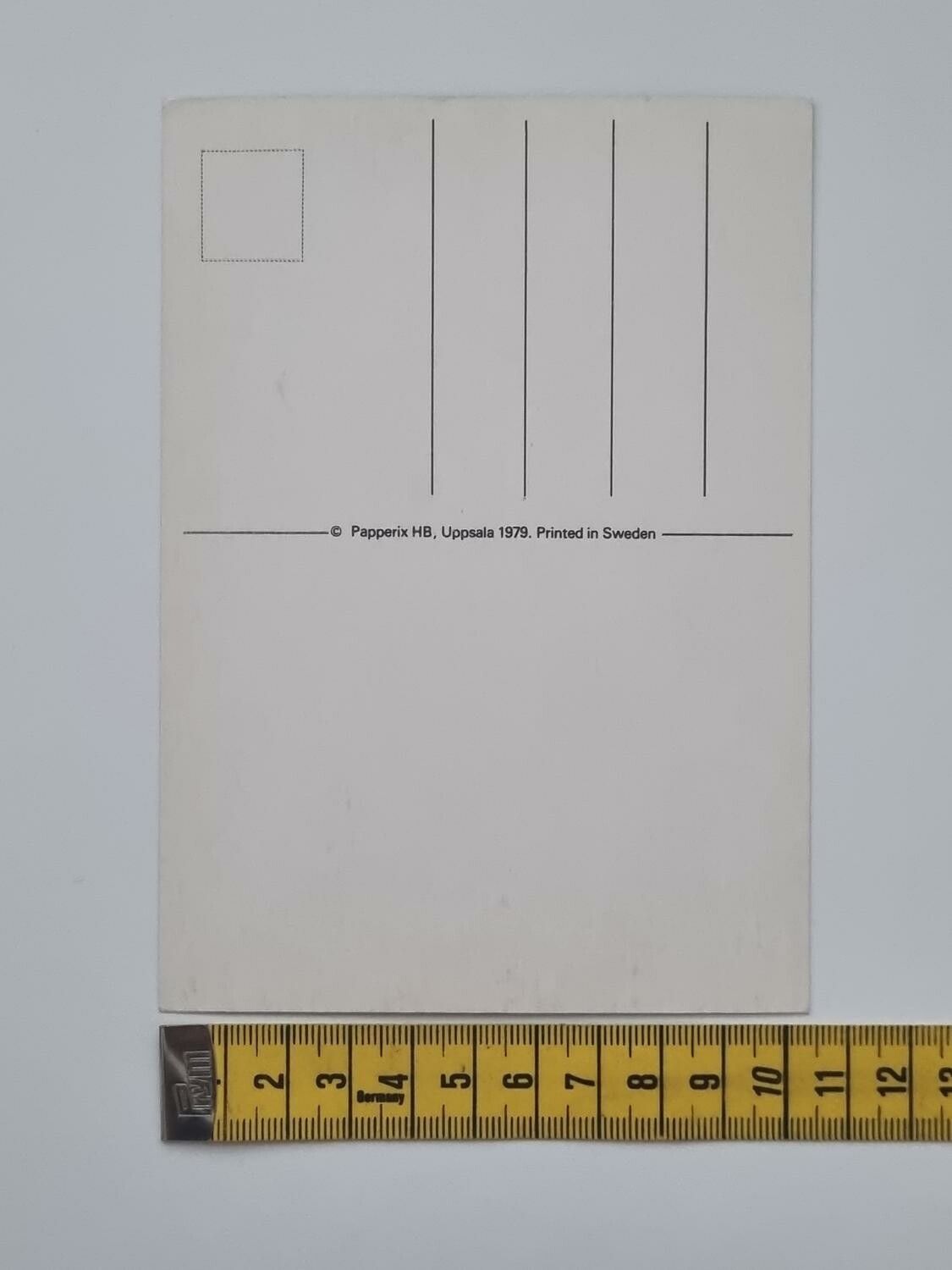 Vykort - Tack - Papperix HB, Uppsala 1979. Printed in Sweden