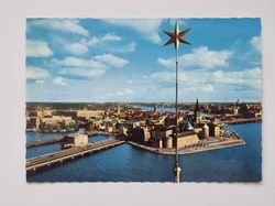 Vykort - Stockholm Utsikt från Stadshusets torn över Kungliga Slottet