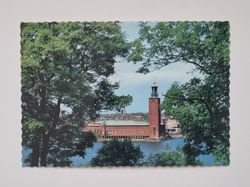 Vykort - Stockholm. Stadshuset från söder
