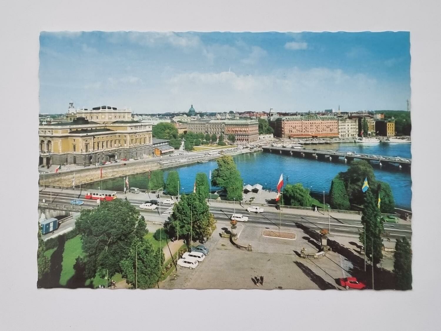 Vykort - Stockholm. Norrbro och Operan