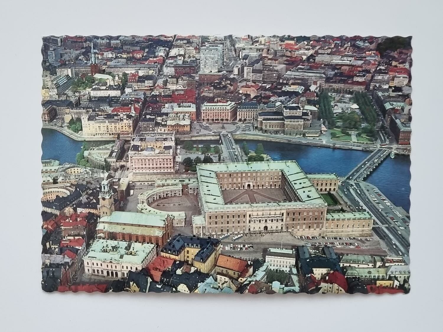 Vykort - Stockholm. Kungliga Slottet och Riksdagshuset