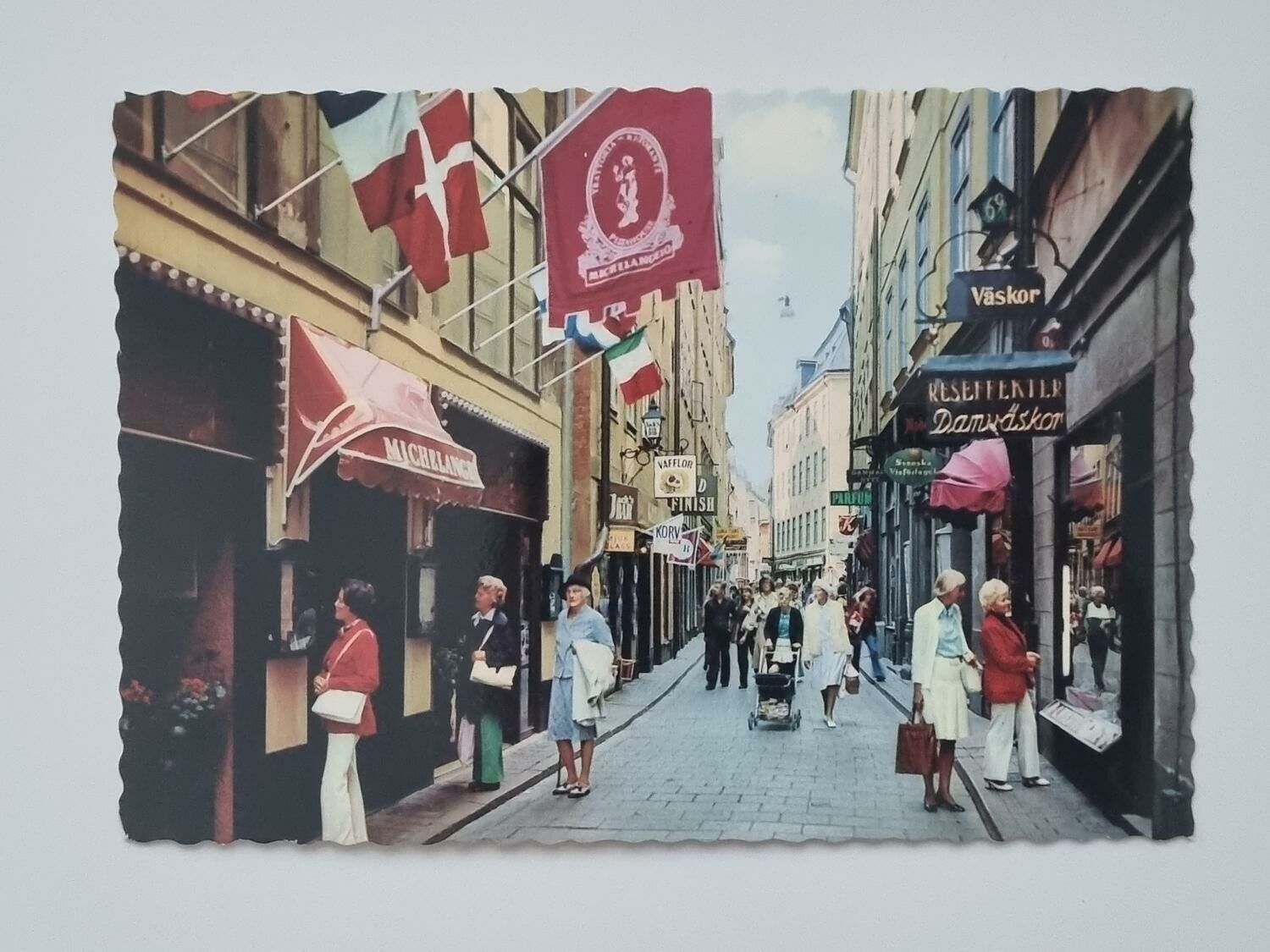 Vykort - Stockholm. Gamla Sta'n, Västerlånggatan