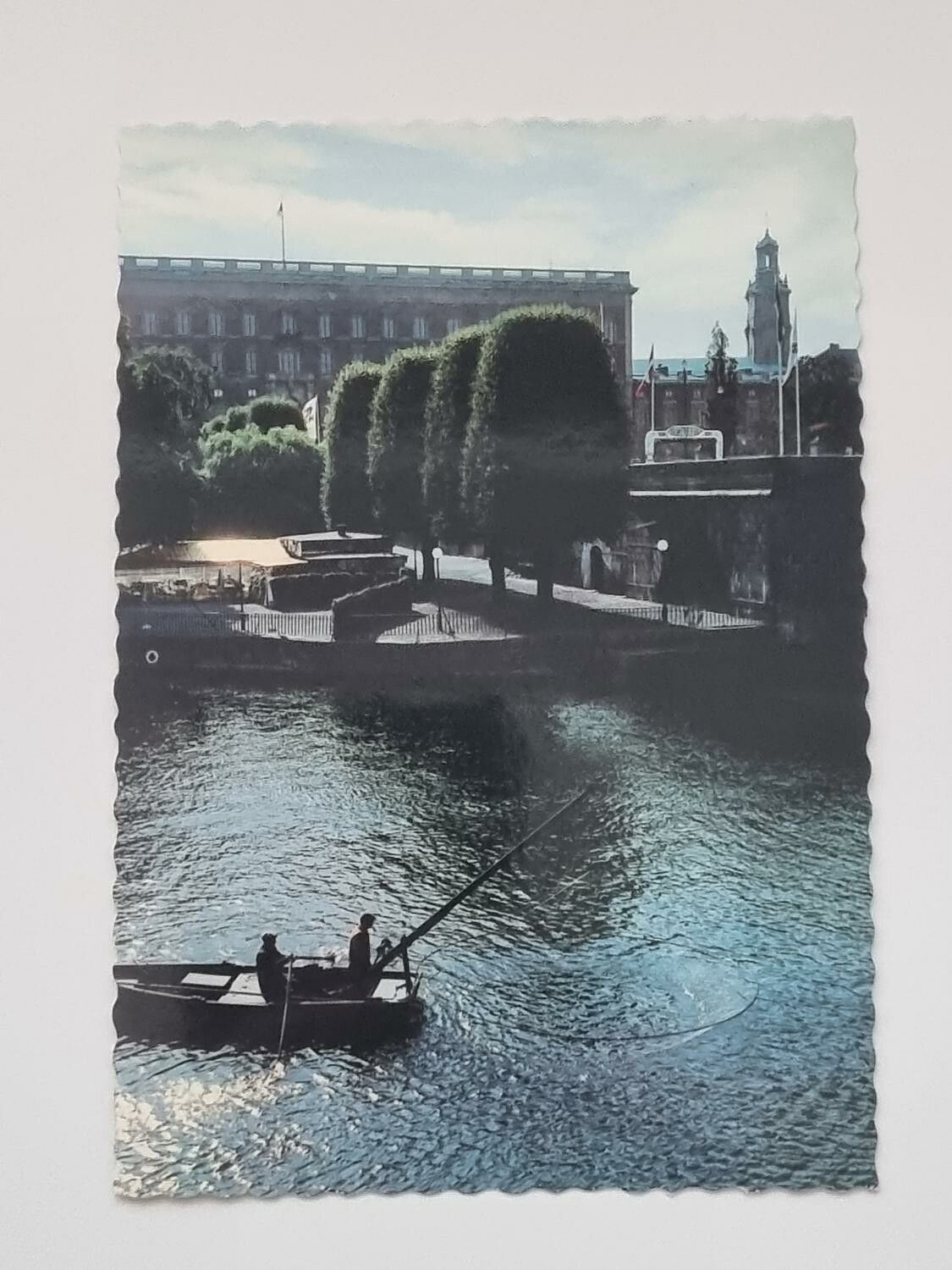 Vykort - Stockholm. Fiskare på Strömmen