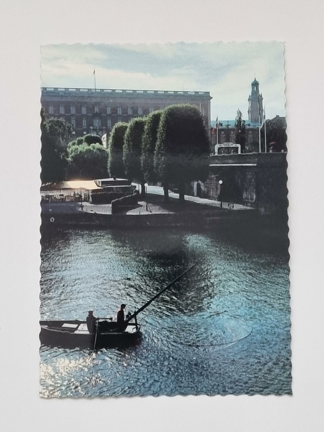Vykort - Stockholm. Fiskare på Strömmen