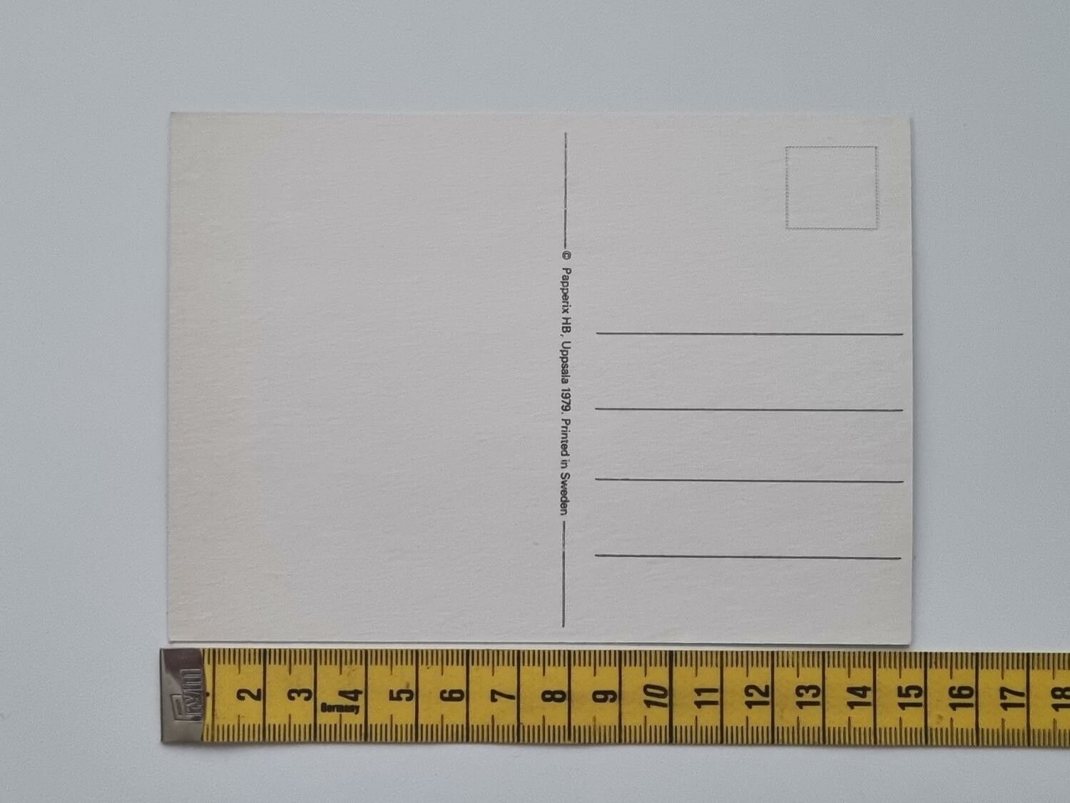 Vykort - Senaste nytt - Papperix HB, Uppsala 1979. Printed in Sweden
