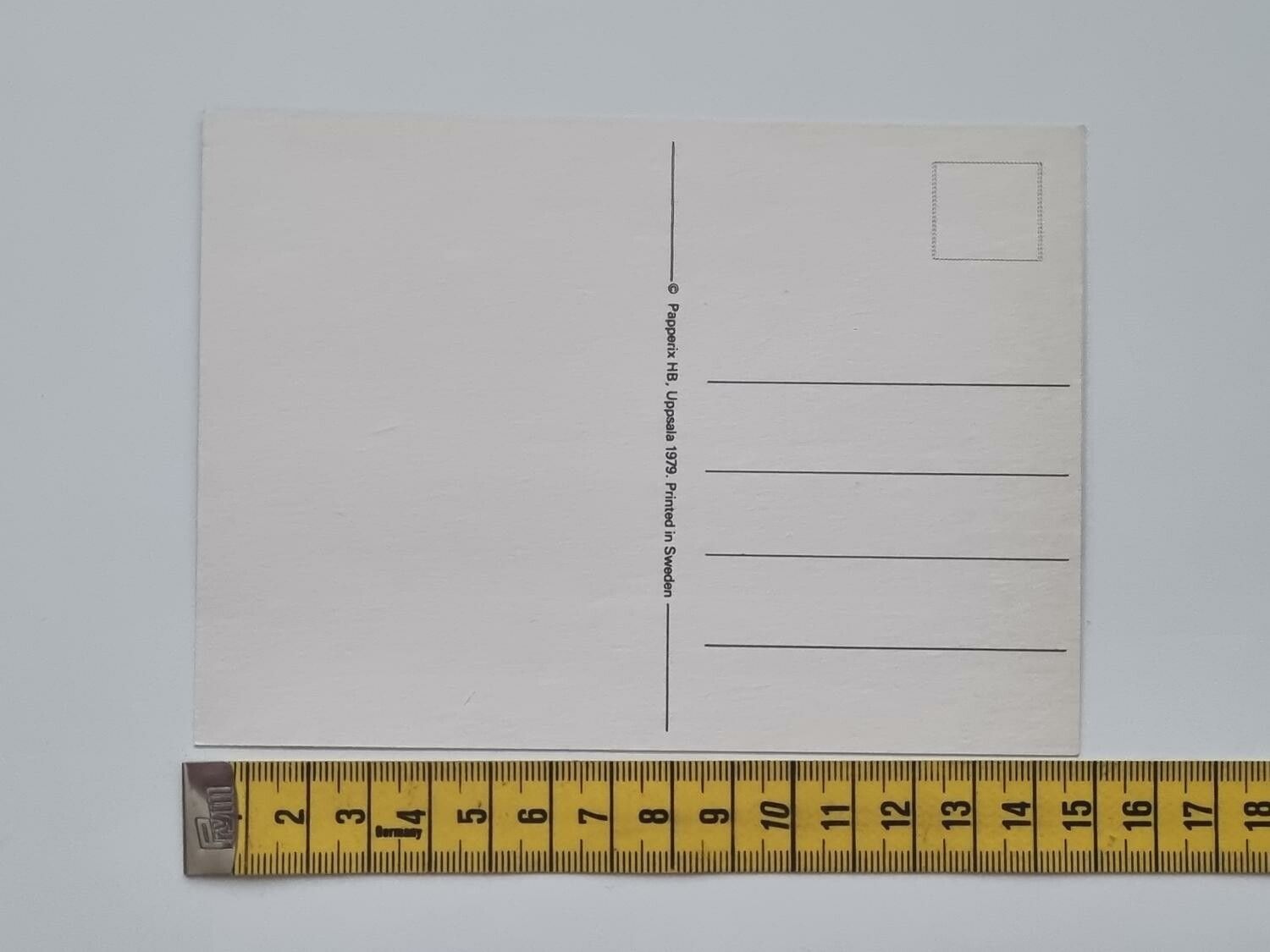 Vykort - Skriv - Papperix HB, Uppsala 1979. Printed in Sweden