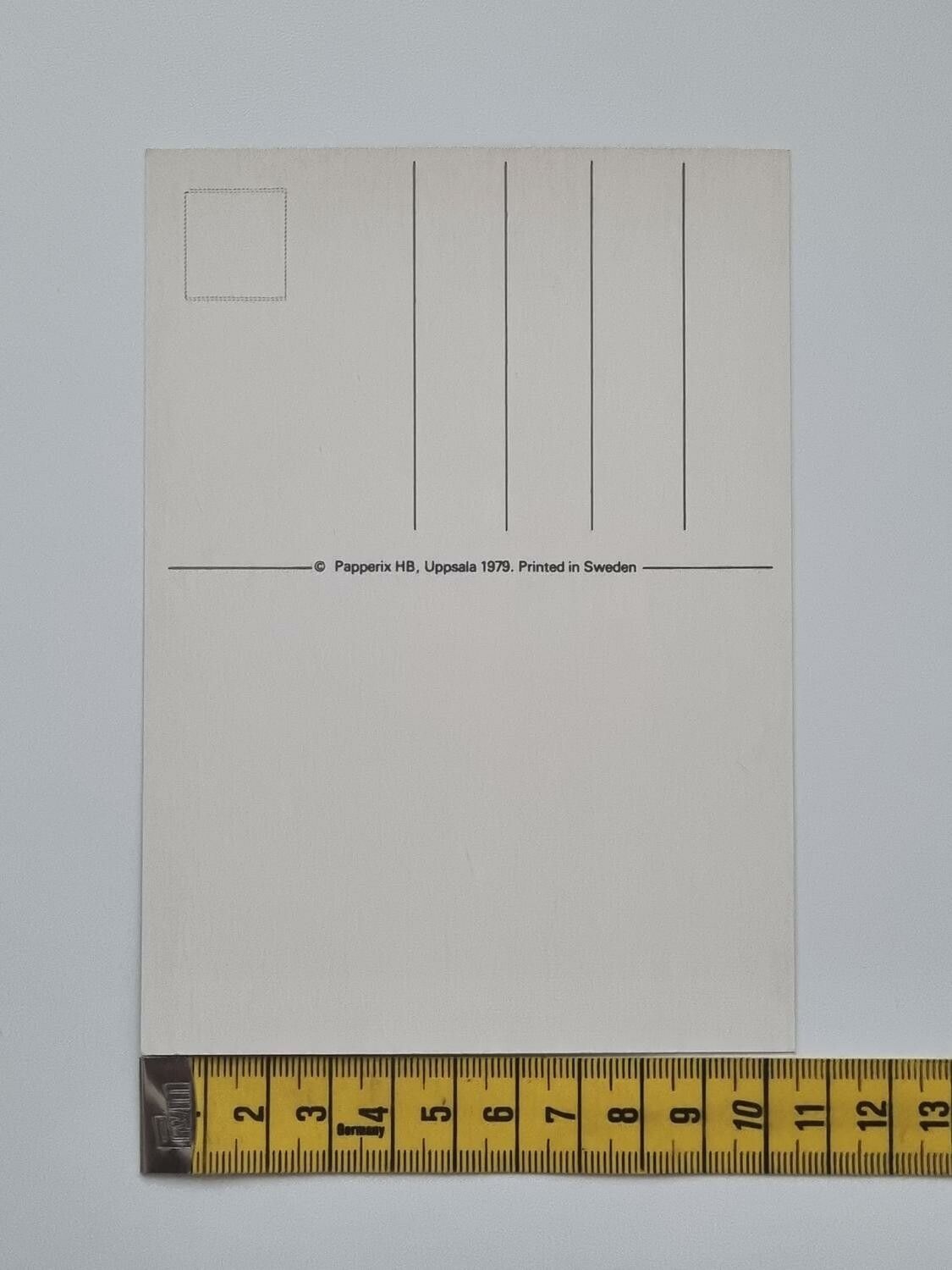 Vykort - Skriv - Papperix HB, Uppsala 1979. Printed in Sweden