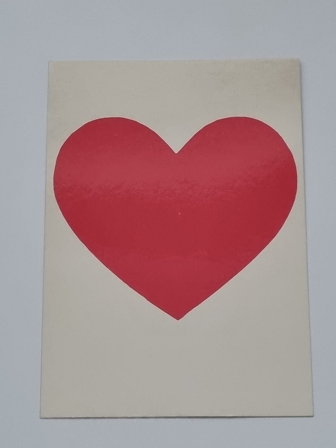 Vykort - Rött hjärta - Papperix HB, Uppsala 1979. Printed in Sweden