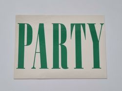 Vykort - Party - Papperix HB, Uppsala 1979. Printed in Sweden