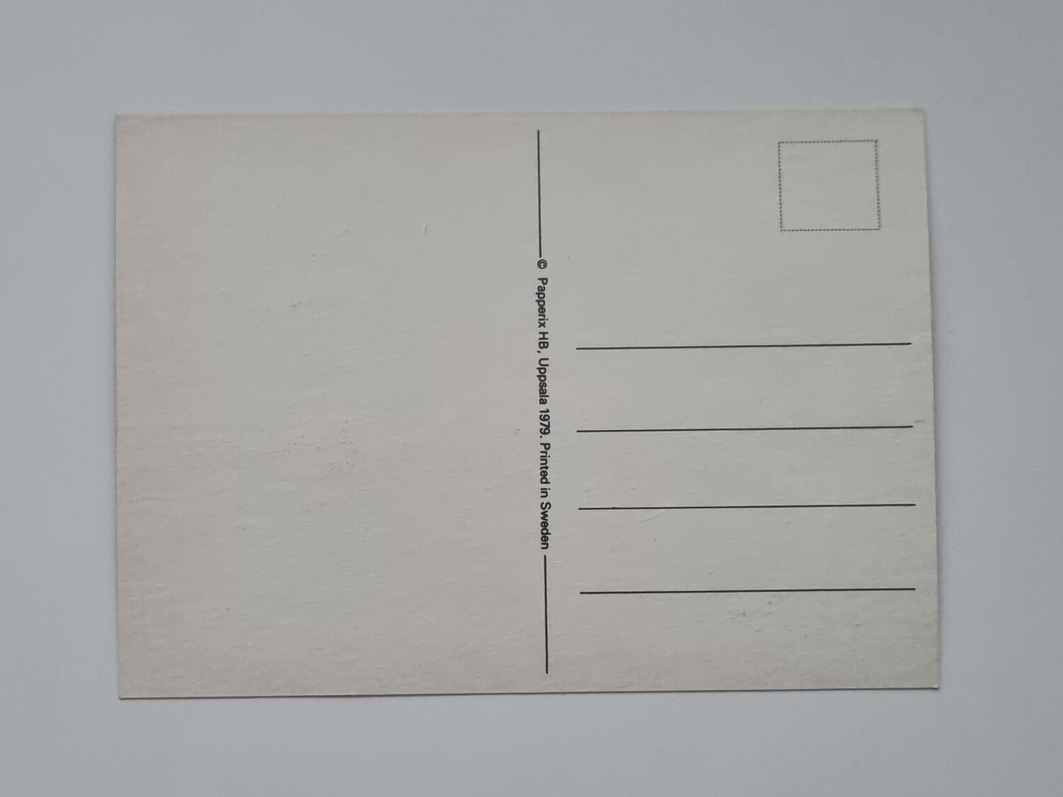 Vykort - Saknar dig - Papperix HB, Uppsala 1979. Printed in Sweden
