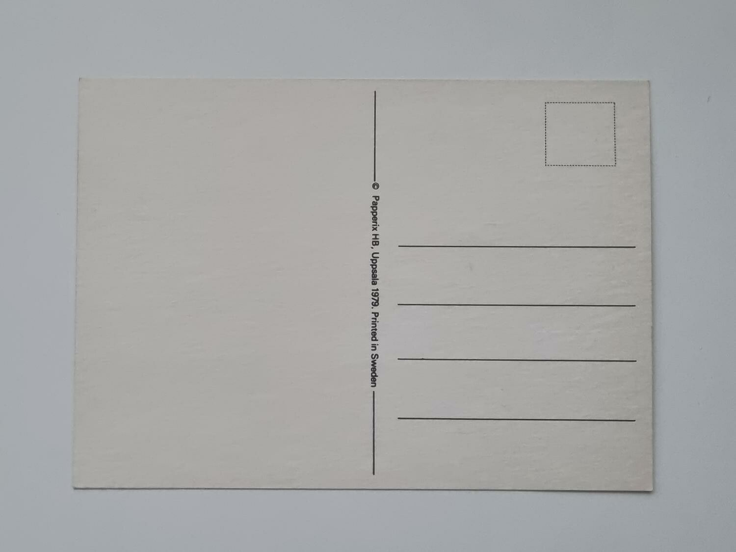 Vykort - Rött hjärta - Papperix HB, Uppsala 1979. Printed in Sweden