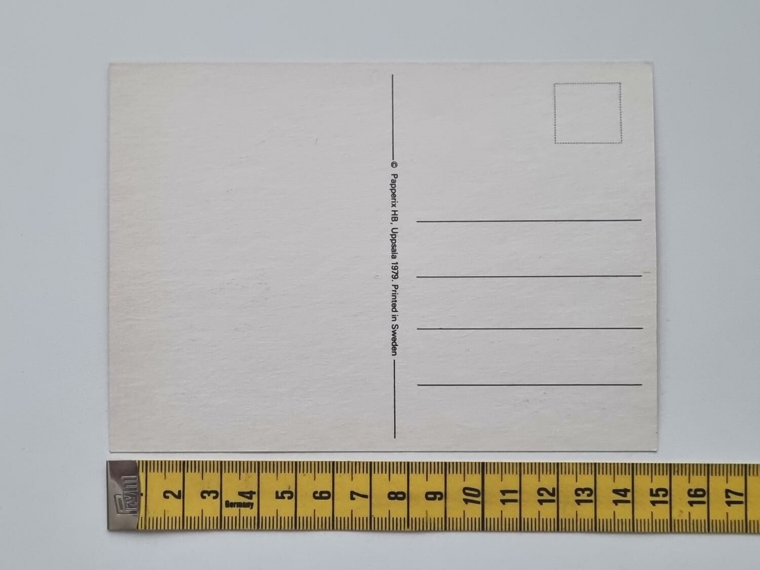 Vykort - Saknar dig - Papperix HB, Uppsala 1979. Printed in Sweden