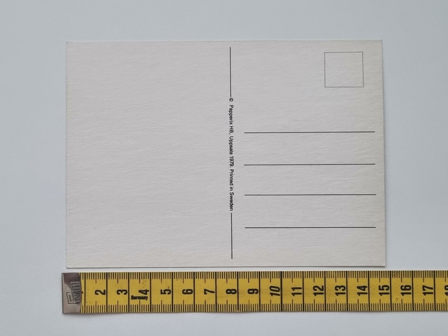 Vykort - Rött hjärta - Papperix HB, Uppsala 1979. Printed in Sweden