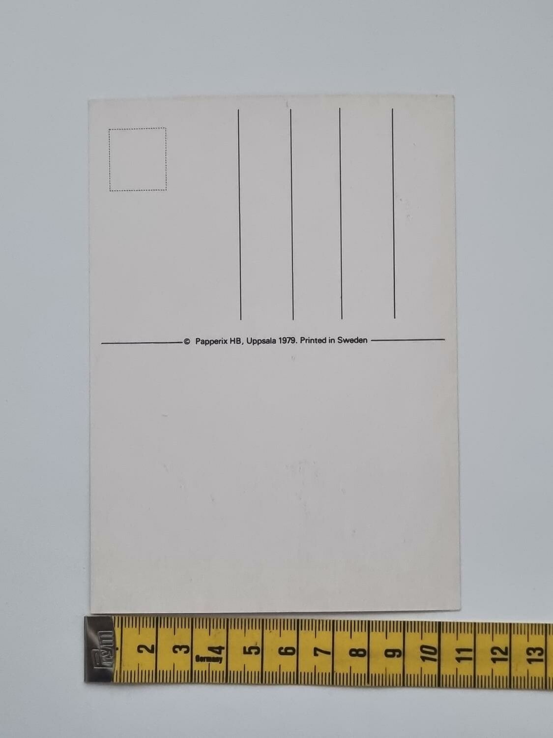 Vykort - Saknar dig - Papperix HB, Uppsala 1979. Printed in Sweden