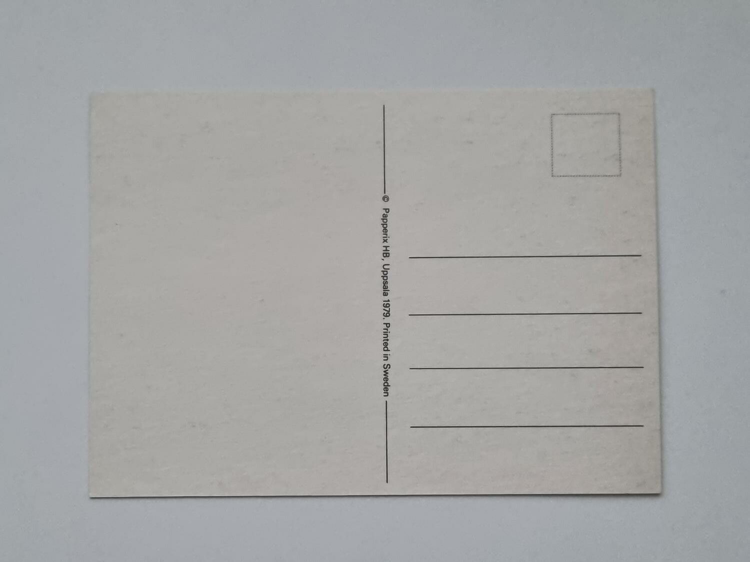 Vykort - P.S. - Papperix HB, Uppsala 1979. Printed in Sweden