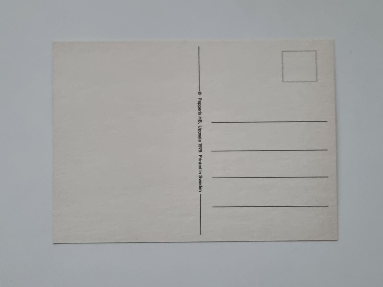 Vykort - Nej - Papperix HB, Uppsala 1979. Printed in Sweden