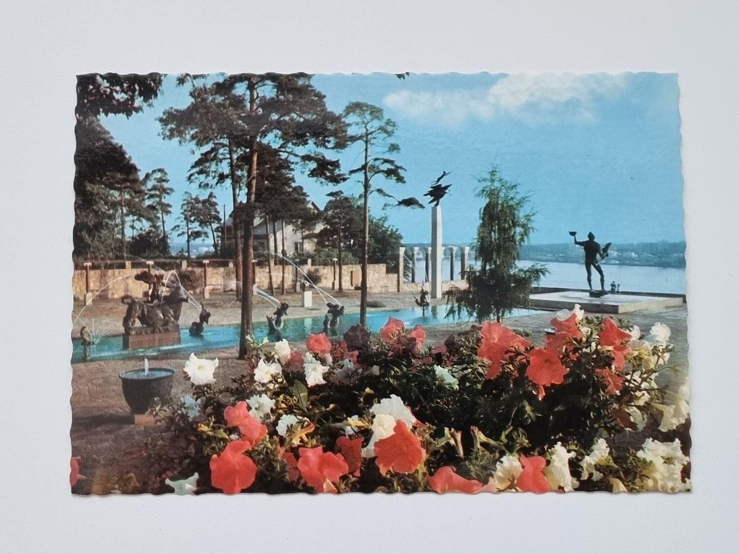 Vykort - Millesgården. Utsikt mot Nedre terrassen