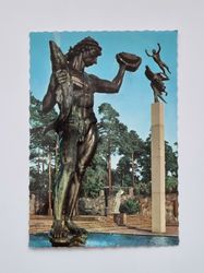 Vykort - Millesgården. Nedre terrassen. Poseidon