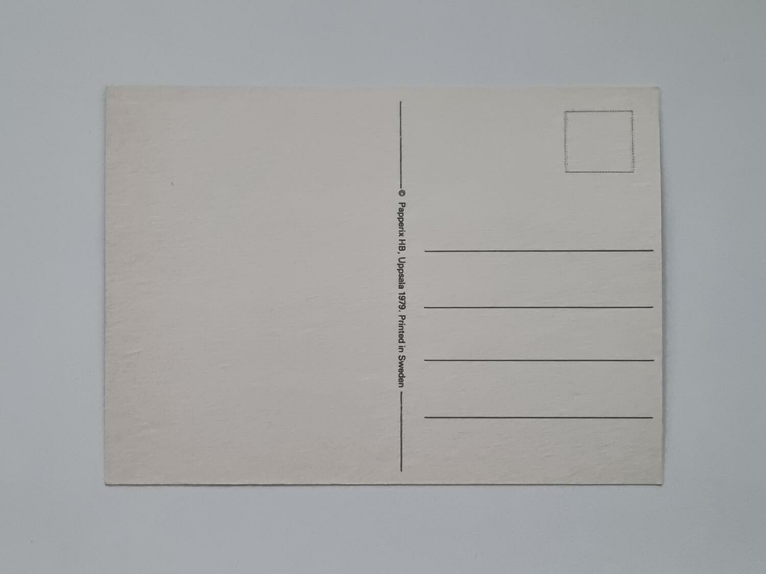 Vykort - Lycka till - Papperix HB, Uppsala 1979. Printed in Sweden