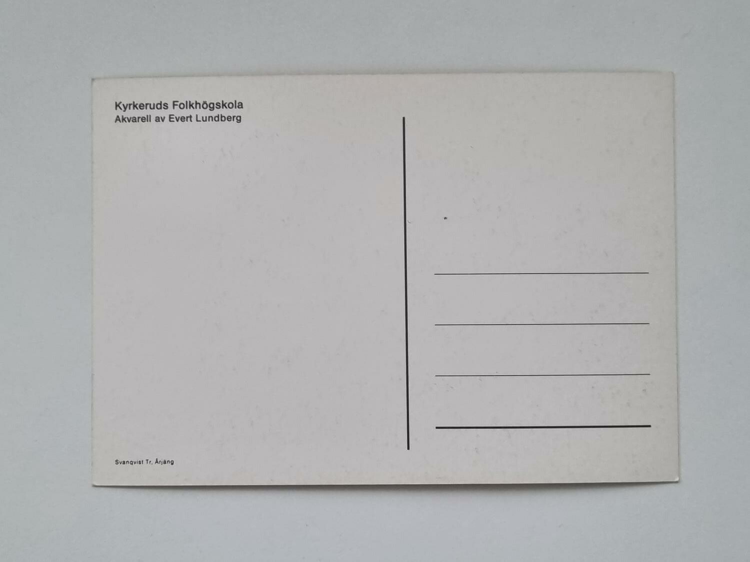Vykort -  Kyrkeruds Folkhögskola