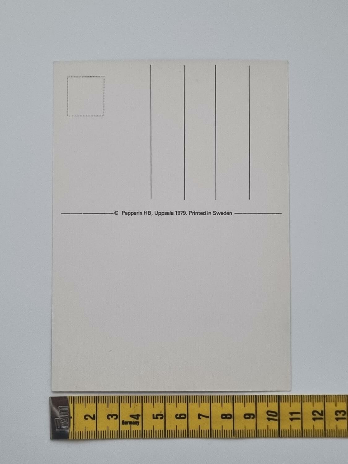 Vykort - Lycka till - Papperix HB, Uppsala 1979. Printed in Sweden
