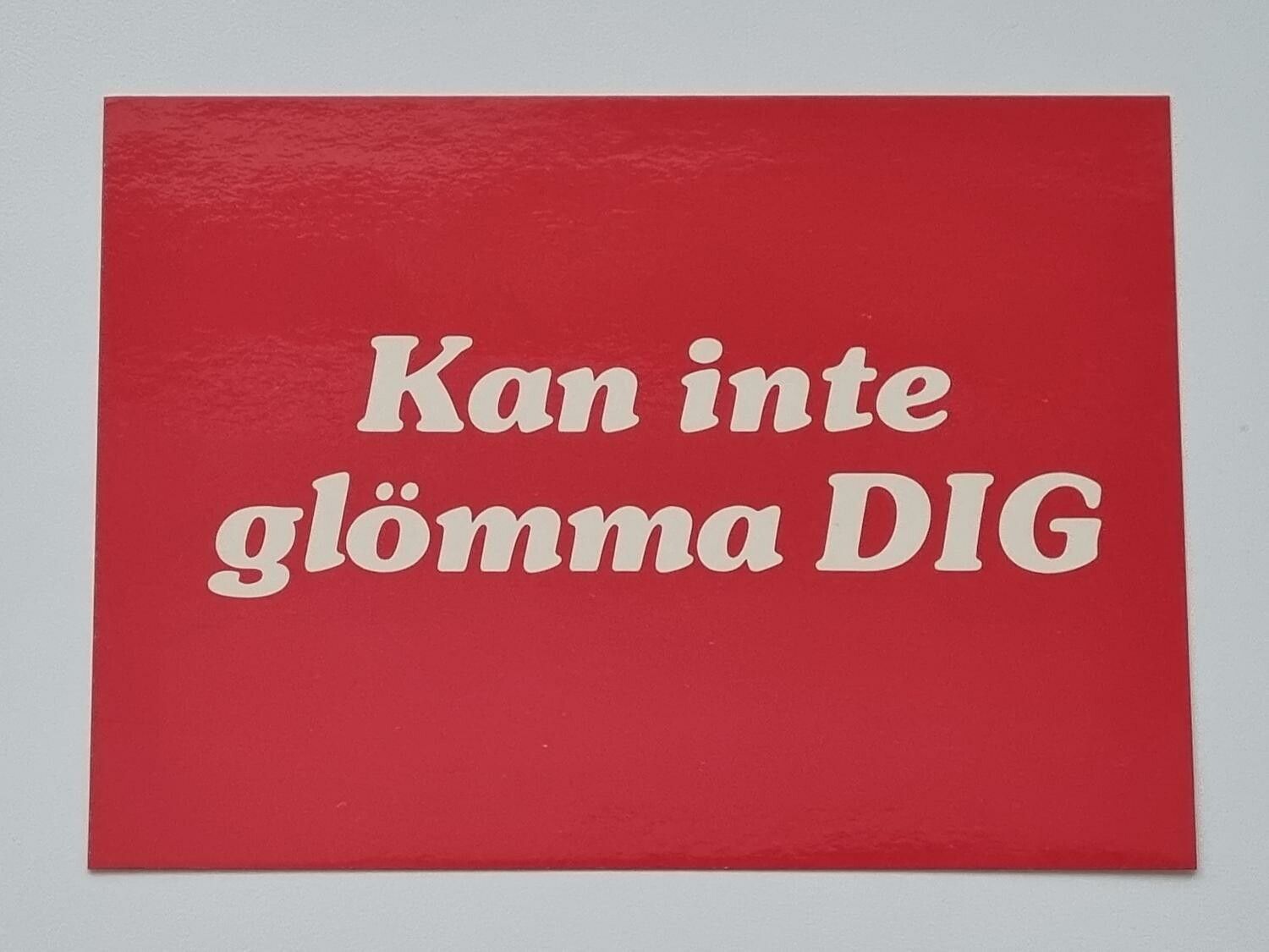 Vykort - Kan inte glömma DIG - Papperix HB, Uppsala 1979. Printed in Sweden